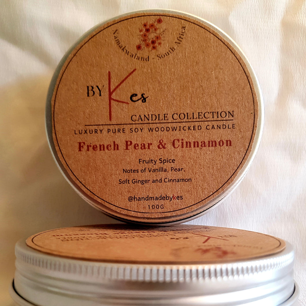 Soy Travel Candle - French Pear and Cinnamon