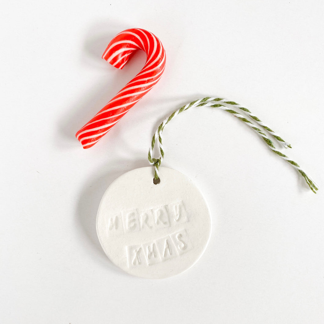 (Re)-Gift Tag - Merry Xmas (White)